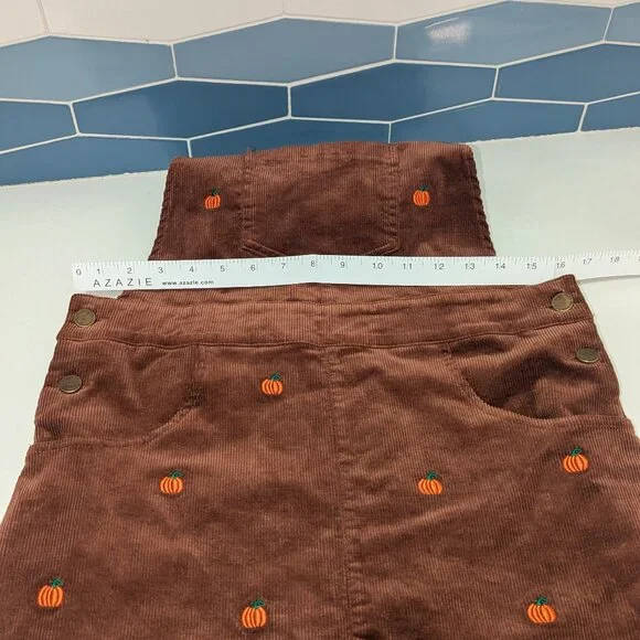 KJP Pumpkin Embroidered Corduroy Jumper Dress - Picture 6 of 8